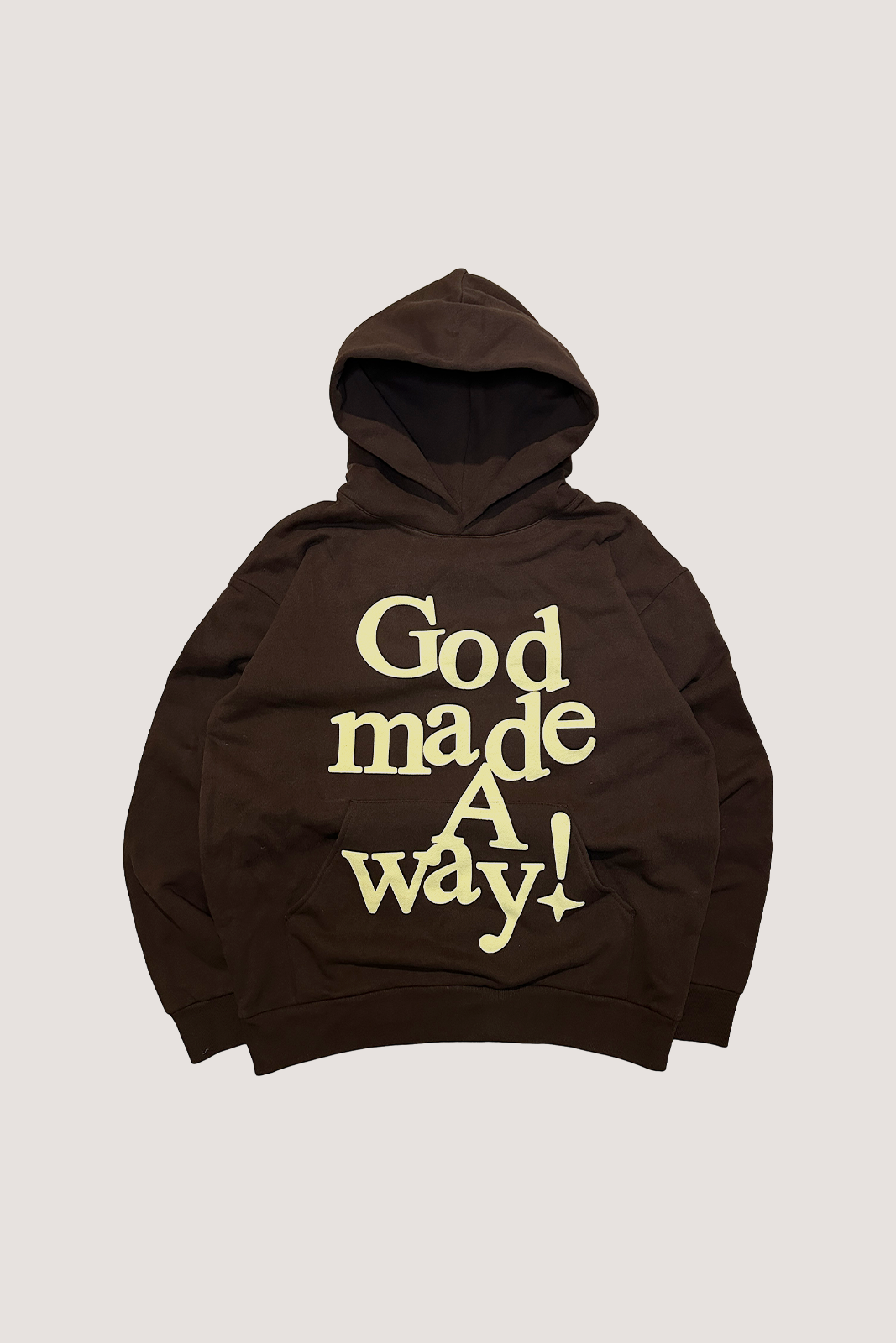 GOD MADE A WAY! HOODIE (BROWN)