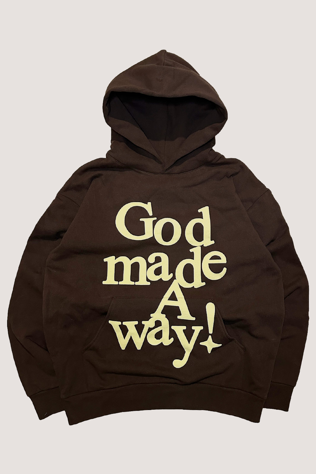 GOD MADE A WAY! HOODIE (BROWN)